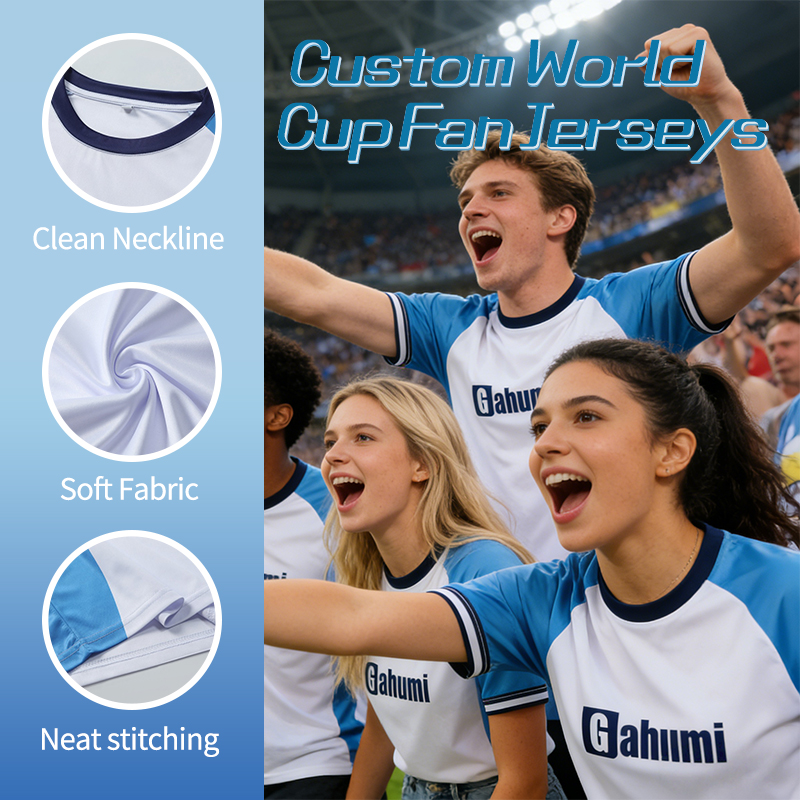 Football T-shirts-Crew Neck 150G Reversible Moisture Wicking-Blue & White-01